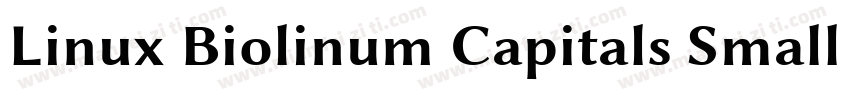 Linux Biolinum Capitals Small CapsV字体转换